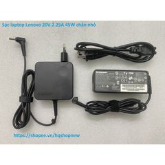 Sạc Laptop Lenovo Chính Hãng 20V 2.25A 45W Chân Nhỏ - Phụ Kiện An Toàn, Tiết Kiệm Năng Lượng, Đen