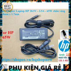 Sạc Adapter Laptop HP 18.5V 3.5A 65W Chân Vàng 4.8mm x 1.7mm - Phụ Kiện Chính Hãng An Toàn và Hiệu Quả