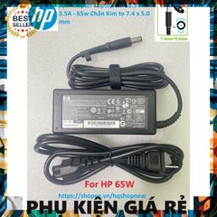Sạc Adapter Laptop HP Chính Hãng 18.5V - 3.5A - 65W, Chân Kim 7.4 x 5.0 mm - Phụ Kiện Điện Tử Giá Rẻ, An Toàn và Tiết Kiệm Năng Lượng