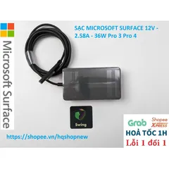 Sạc Microsoft Surface Chính Hãng 12V - 2.58A - 36W - Phụ Kiện Sạc Laptop Chất Lượng Cao, Giá Rẻ