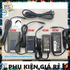Sạc Chính Hãng Laptop Dell Inspiron 5482 - 19.5V 2.31A 3.34A 45W 65W Chân Kim Nhỏ 4.5 x 3.0mm - Hàng Mới 100%