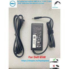 Sạc Chính Hãng Laptop Dell Inspiron 5482 - 19.5V 2.31A 3.34A 45W 65W Chân Kim Nhỏ 4.5 x 3.0mm - Hàng Mới 100%