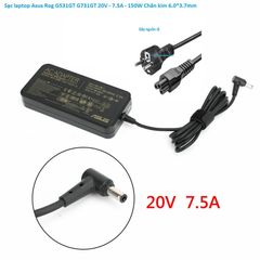 Sạc Laptop Asus Rog G531GT G731GT 150W Chân Kim 6.0*3.7mm - Sạc Zin Chính Hãng, Hiệu Suất Cao, Giá Rẻ