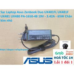 Sạc Laptop Asus Zenbook Duo UX481FL UX481F UX481 UX480 PA-1650-48 19V - 3.42A - 65W Chân Kim Nhỏ Tiêu Chuẩn Chất Lượng cao