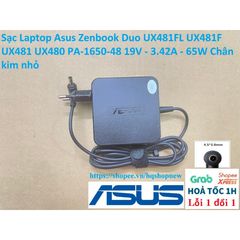 Sạc Laptop Asus Zenbook Duo UX481FL UX481F UX481 UX480 PA-1650-48 19V - 3.42A - 65W Chân Kim Nhỏ Tiêu Chuẩn Chất Lượng cao