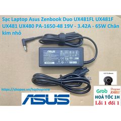 Sạc Laptop Asus Zenbook Duo UX481FL UX481F UX481 UX480 PA-1650-48 19V - 3.42A - 65W Chân Kim Nhỏ Tiêu Chuẩn Chất Lượng cao