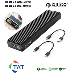 Hộp Di Động SSD M.2 SATA Orico M2PF-C3-BK - USB 3.1 Gen1 - Tương Thích Windows/Mac/Linux - Lưu Trữ 2TB