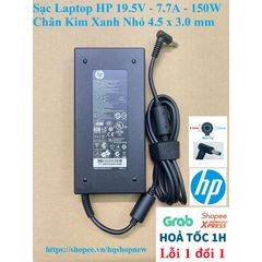 Sạc Laptop HP 19.5V - 7.7A - 150W Chân Kim Xanh Nhỏ 4.5x3.0mm - Phụ Kiện Chính Hãng Giá Rẻ, Bảo Hành 6 Tháng