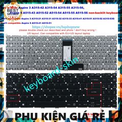 Bàn Phím Laptop Acer Aspire 3 A315-42 A315-54 A315-54G A315-55 A315-56 - Phụ Kiện Chính Hãng, Giá Rẻ, Đúng Hàng, Giao Đúng Đơn