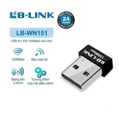 USB Thu WiFi LB-LINK 150Mbps - Phụ Kiện Không Dây Cho Laptop/PC, Tương Thích 802.11b/g/n, Thiết Kế Nhỏ Gọn, Dễ Dàng Cài Đặt