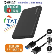 Hộp Đựng Ổ Cứng 2.5 inch Orico 2521U3 USB 3.0 Chính Hãng - Tốc độ 5Gb/s, Hỗ trợ tối đa 6TB, Bảo hành 12 tháng