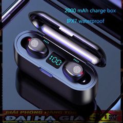 Tai Nghe Bluetooth AMOI F9 TWS 5.0 Không Dây - Chống Nước IPX5, Chất Âm HIFI, Thiết Kế Nhôm Polyme, Sạc Dự Phòng 2500mAh