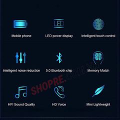 Tai Nghe Bluetooth AMOI F9 TWS 5.0 Không Dây - Chống Nước IPX5, Chất Âm HIFI, Thiết Kế Nhôm Polyme, Sạc Dự Phòng 2500mAh