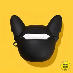 Vỏ Bọc Airpods Chó Bull Kính Vàng - Case Silicone Đựng Tai Nghe Cho AirPods 1 2 PRO Chất Lượng Cao