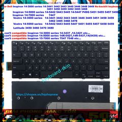 Bàn phím laptop Dell Vostro 14 3000 Series - Phụ kiện chính hãng, linh kiện chất lượng cao cho laptop Dell
