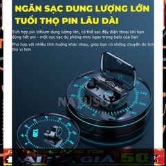 Tai Nghe Bluetooth Không Dây M10 TWS V5.1 - Âm Thanh HIFI Trung Thực, Bass Mạnh 3500mAh, Chống Nước IPX7, Cảm Ứng Thông Minh, Dock Sạc Tiện Lợi
