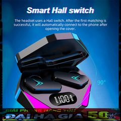 Tai Nghe Gaming Không Dây X15 Bluetooth 5.1 - Âm Thanh HIFI, Kháng Nước IPX5, Cảm Biến Chạm, LED RGB - Thiết Kế Thể Thao, Pin Bền