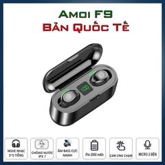 Tai Nghe Không Dây Amoi F9 - Bluetooth 5.0, Chống Nước IPX7, Âm Thanh HIFI - Thời Gian Sử Dụng 280 Giờ, Phụ Kiện Giá Rẻ Chính Hãng