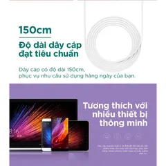 Dây Sạc USB Type C Chính Hãng Xiaomi 5A Tốc Độ Cao 480Mbps Dài 1.5M - Phụ Kiện Giá Rẻ Tiện Lợi Cho Mọi Thiết Bị