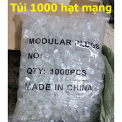 Hạt mạng nhựa RJ45 COB - Túi 1000 hạt bấm dây Cat5, Cat5e, Cat6 - Phụ kiện thiết bị số giá rẻ, độ bền cao, ổn định