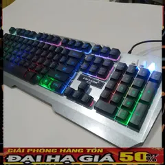 Combo Bàn Phím Chuột Chuyên Game Giả Cơ EWEADN K005 - Fullsize 104 Phím Led 7 Màu Cao Cấp, Phụ Kiện Gaming Giá Rẻ