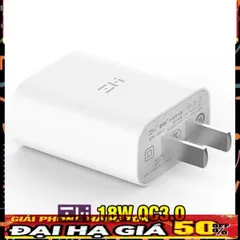 Củ Sạc Nhanh ZMI QC 3.0 18W HA612 - Đầu Sạc Chính Hãng Trắng/Đen, Tương Thích iOS/Android, Bảo Vệ An Toàn Hoàn Hảo