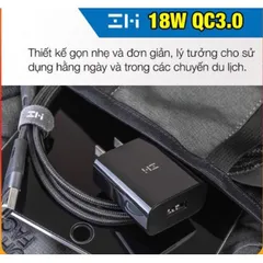 Củ Sạc Nhanh ZMI QC 3.0 18W HA612 - Đầu Sạc Chính Hãng Trắng/Đen, Tương Thích iOS/Android, Bảo Vệ An Toàn Hoàn Hảo