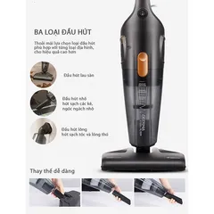 Máy Hút Bụi Cầm Tay Đa Năng Xiaomi Deerma DEM-DX115C - 600W, Lọc HEPA, Màu Đen, Tiện Lợi Cho Gia Đình