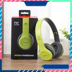 Tai Nghe Chụp Tai Bluetooth P47 - Kết Nối Không Dây, Hỗ Trợ Thẻ Nhớ, Âm Thanh Chất Lượng Cao, Nghe Đài FM, Phụ Kiện Giá Rẻ