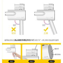 Bàn Là Hơi Nước Cầm Tay Deerma HS006 - Thiết Kế Gấp Gọn, Diệt Khuẩn, 800W, Dung Tích 100ml, Tiện Dụng Cho Du Lịch