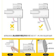 Máy ủi hơi nước cầm tay Deerma DEM HS006 - Bàn là du lịch gấp gọn, diệt khuẩn, làm nóng nhanh, chính hãng 800W, tiện dụng tại mọi nơi.