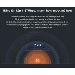 Bộ Phát Wifi Xiaomi Mi Router 4A - Băng Tần Kép 2.4G & 5G, Tốc Độ 1200Mbps, BH 12 Tháng, Điều Khiển Qua App Mi Wifi