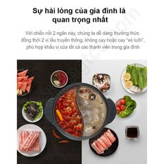 Nồi Lẩu 2 Ngăn 2 Vị Xiaomi Mijia 4L - Nồi Chống Dính Inox 430, Phù Hợp Với Bếp Từ, Gia Đình Quây Quần Thưởng Thức Món Ngon