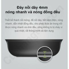 Nồi Lẩu 2 Ngăn 2 Vị Xiaomi Mijia 4L - Nồi Chống Dính Inox 430, Phù Hợp Với Bếp Từ, Gia Đình Quây Quần Thưởng Thức Món Ngon