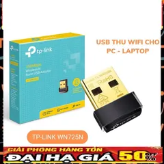 Bộ Chuyển Đổi USB Wifi TP-Link TL-WN725N - Tốc Độ 150Mbps, Kết Nối Không Dây Ổn Định, Thiết Kế Nhỏ Gọn, Bảo Mật WPA/WPA2