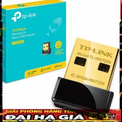 Thiết bị thu sóng Wifi TP-LINK USB TL-WN725N - Kết nối không dây tốc độ 150Mbps, bảo mật WPA/WPA2, thiết kế nhỏ gọn, dễ dàng cài đặt