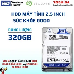 Ổ Cứng HDD 320GB 500GB 1TB SATA 2.5inch - Phụ Kiện Laptop & PC, Box Ngoài, Bảo Hành 1 Đổi 1, Giá Rẻ