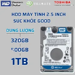 Ổ Cứng HDD 320GB 500GB 1TB SATA 2.5inch - Phụ Kiện Laptop & PC, Box Ngoài, Bảo Hành 1 Đổi 1, Giá Rẻ