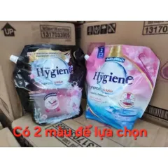 Nước Giặt Xả Hygiene 2 Trong 1 Hương Nước Hoa 1800ml - Làm Sạch Hiệu Quả, Giữ Màu Vải, Lưu Hương Lâu Dài