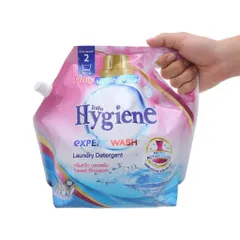 Nước Giặt Xả Hygiene 2 Trong 1 Hương Nước Hoa 1800ml - Làm Sạch Hiệu Quả, Giữ Màu Vải, Lưu Hương Lâu Dài