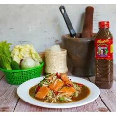 Mắm trộn gỏi đu đủ Somtum Thái Lan Bà Đẹc cao cấp 400ml - Gia vị chuẩn Thái cho món ăn ngon, đạt tiêu chuẩn GMP và HACCP