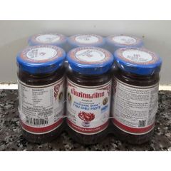 Lốc 6 hũ Sốt Ớt Thai Chili Paste 114g Thái Lan - Gia Vị Hoàn Hảo Cho Bánh Mì, Tom Yum Và Món Chiên Xào