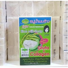 Xà Phòng Trắng Da Cám Gạo và Sữa Jam Thái Lan - Dưỡng Ẩm, Giúp Da Sáng Mịn Tự Nhiên, Ngăn Ngừa Mụn, Làm Sạch Da Dầu