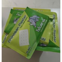 Miếng Dán Giảm Đau Rhinosan Plaster Thái Lan - Túi 10 Miếng Dán Giúp Giảm Đau Cơ, Đau Khớp, Vết Bầm Tím