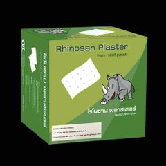 Miếng Dán Giảm Đau Rhinosan Plaster Thái Lan - Túi 10 Miếng Dán Giúp Giảm Đau Cơ, Đau Khớp, Vết Bầm Tím