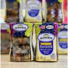 Nho Khô Sunview Mix 3 Màu - Hạt Vị Thập Cẩm Đậm Đà, Ngon Miệng, Gói 425g - Snack Lành Mạnh Cho Sức Khỏe