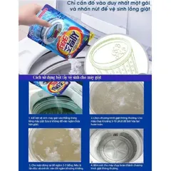 Bột Tẩy Vệ Sinh Lồng Máy Giặt Hàn Quốc 450g - Sạch Sẽ Diệt Khuẩn, Loại Bỏ Cặn Bẩn, Duy Trì Độ Bóng Cho Quần Áo