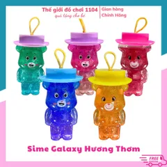 Slime, Slam màu galaxy con gấu có hương thơm an toàn cho bé, đồ chơi giải trí
