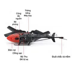 Máy bay điều khiển từ xa Helicopter 810 chống va đập sử dụng pin sạc