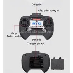 Máy bay điều khiển từ xa Helicopter 810 chống va đập sử dụng pin sạc